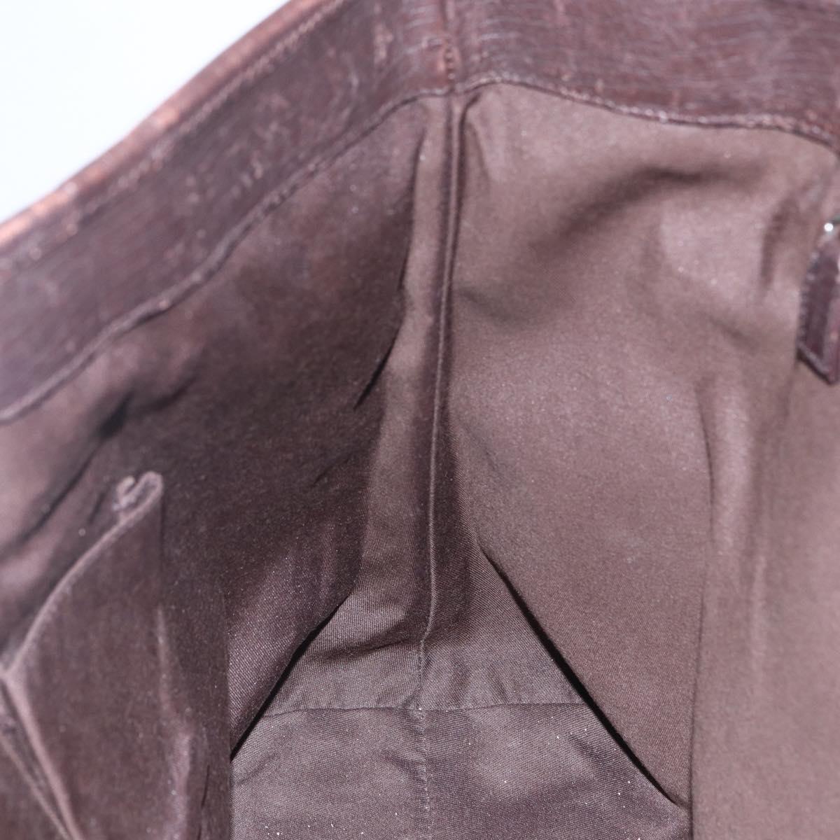 GUCCI GG Supreme Tote Bag PVC Beige Silver 114288 Auth 155389