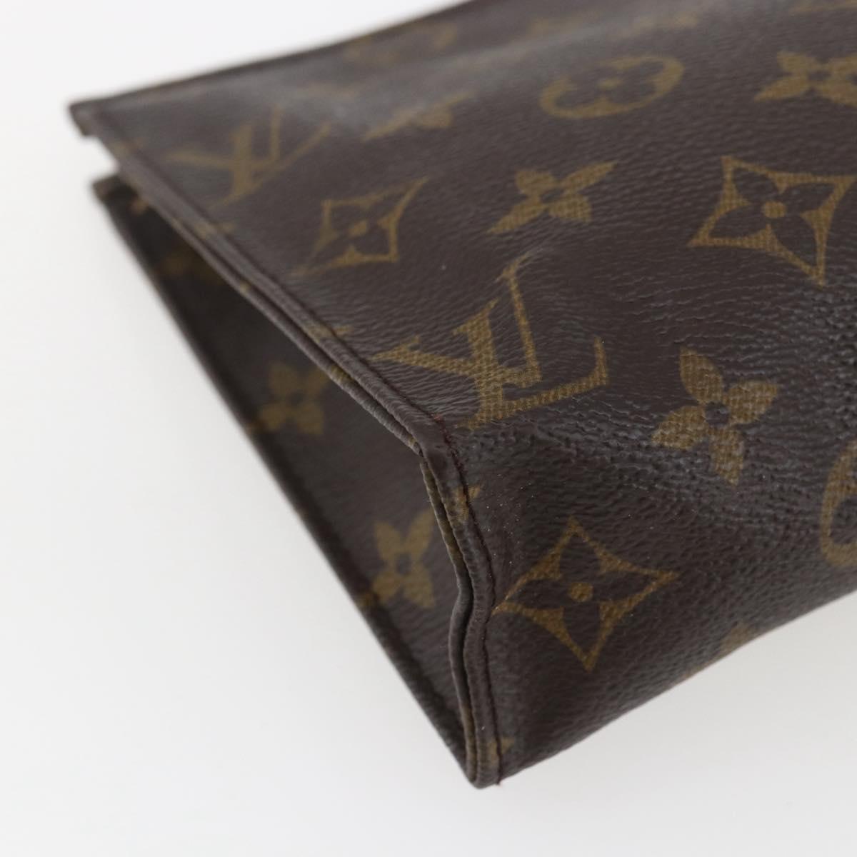 LOUIS VUITTON Monogram Poche Toilette 19 Pouch M47544 LV Auth 155404