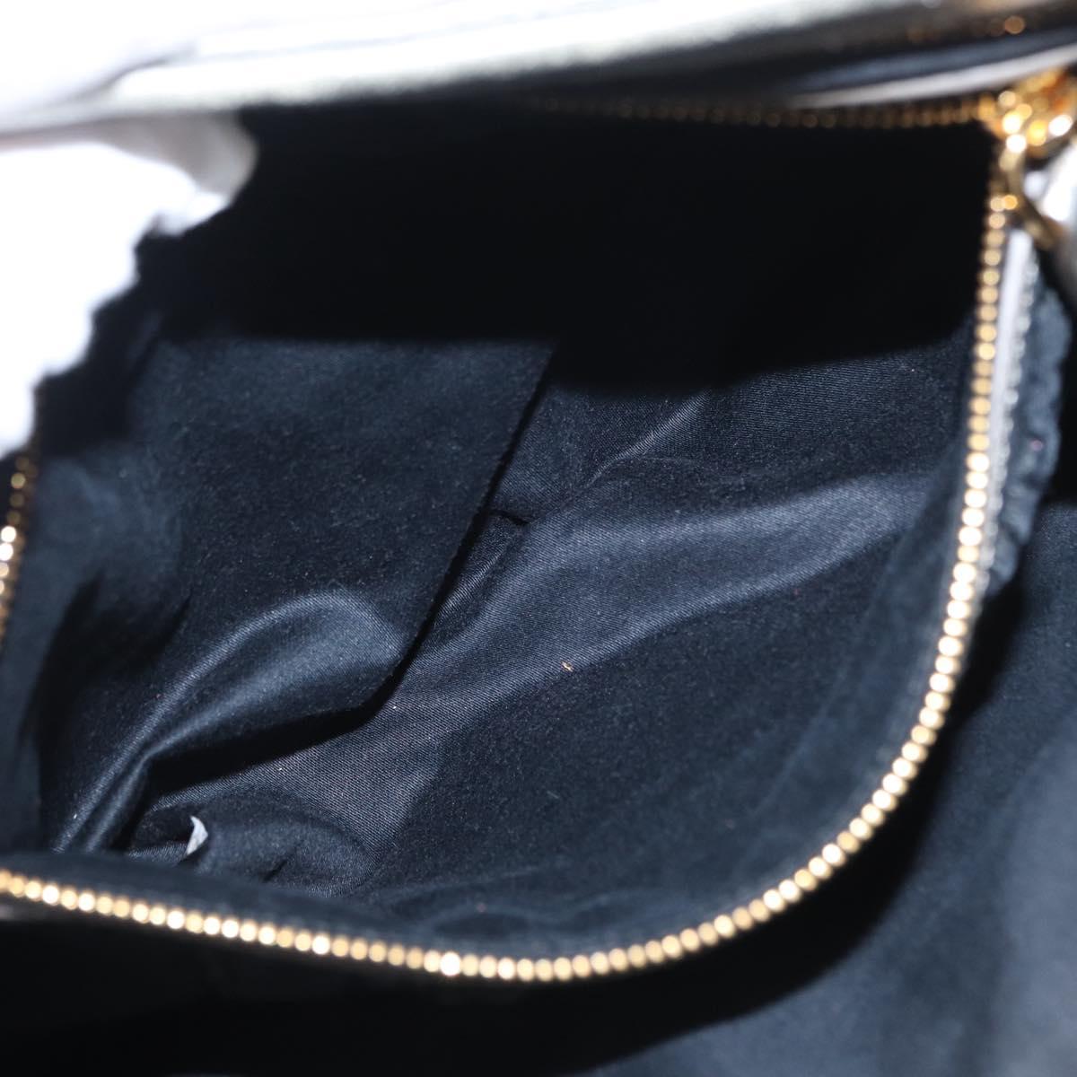 Miu Miu Clutch Bag Leather Silver Gold Auth 155407