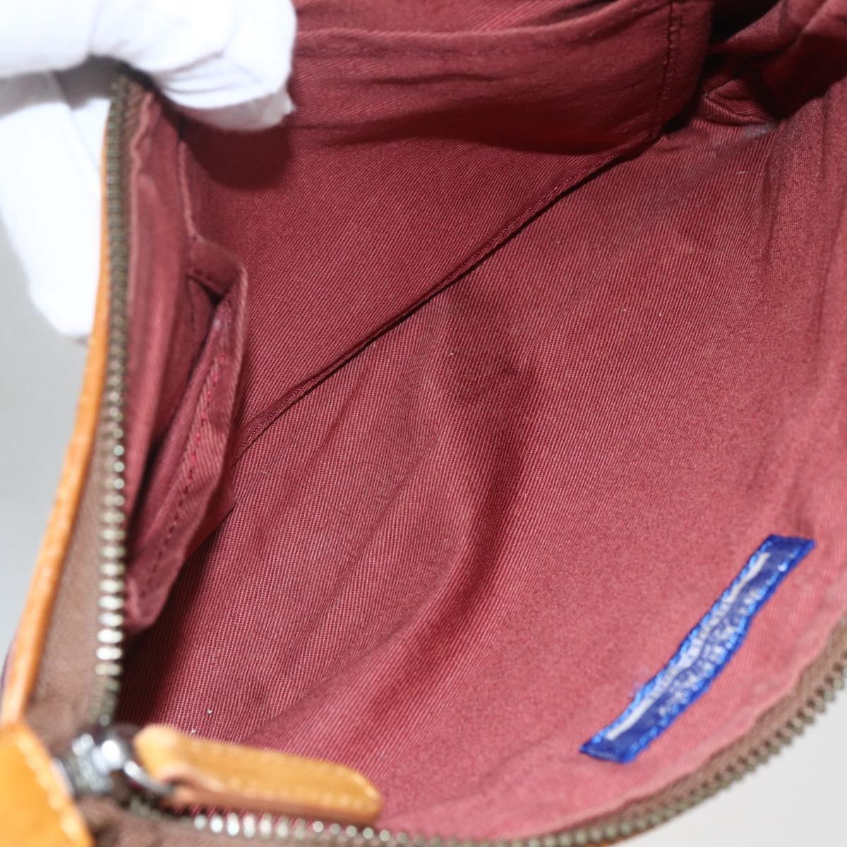 BURBERRY Nova Check Blue Label Shoulder Pouch Canvas 2way Beige Auth 155413