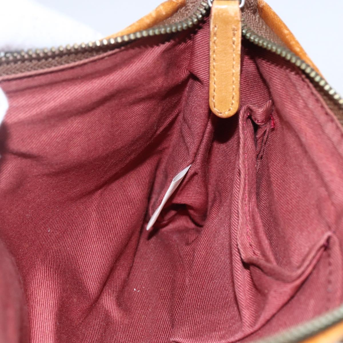 BURBERRY Nova Check Blue Label Shoulder Pouch Canvas 2way Beige Auth 155413