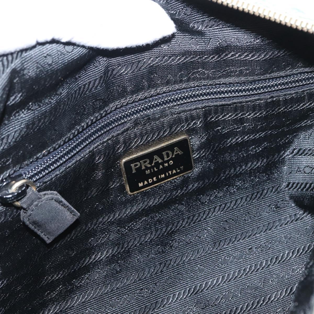 PRADA Chain Shoulder Bag Nylon Gold Light green Auth 155417