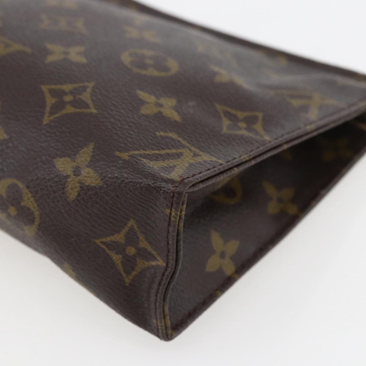 LOUIS VUITTON Monogram Poche Toilette 19 Pouch M47544 LV Auth 155420