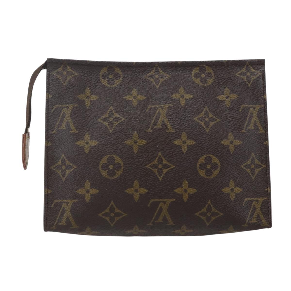 LOUIS VUITTON Monogram Poche Toilette 19 Pouch M47544 LV Auth 155420