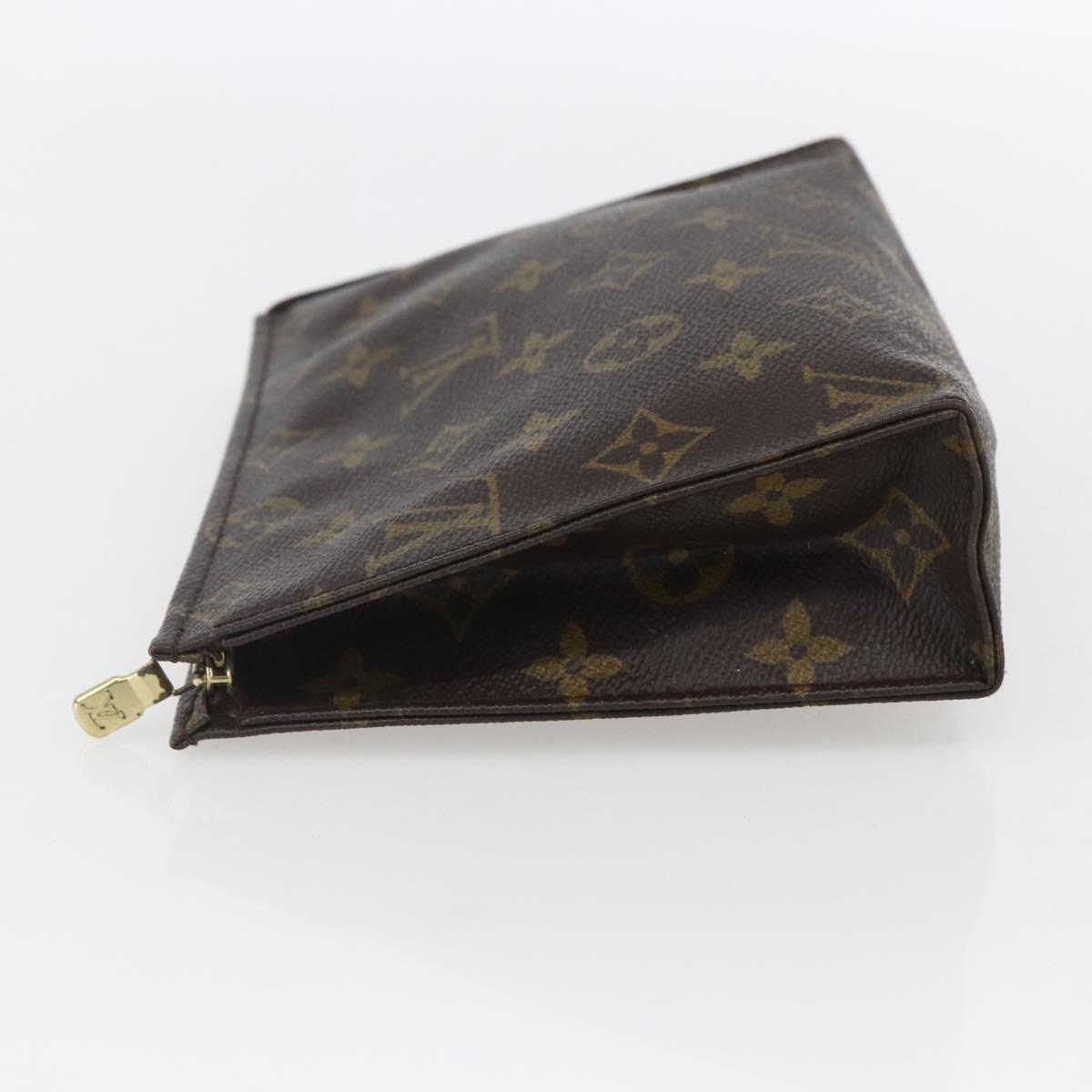 LOUIS VUITTON Monogram Poche Toilette 19 Pouch M47544 LV Auth 155420