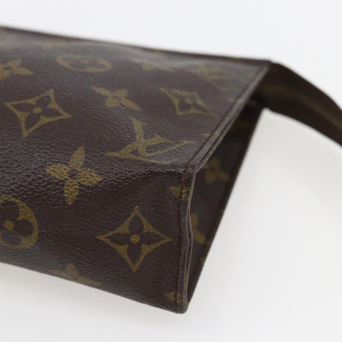 LOUIS VUITTON Monogram Poche Toilette 19 Pouch M47544 LV Auth 155420
