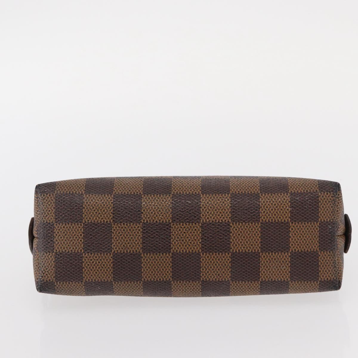 LOUIS VUITTON Damier Ebene Pochette Cosmetic PM Pouch N47516 LV Auth 155421