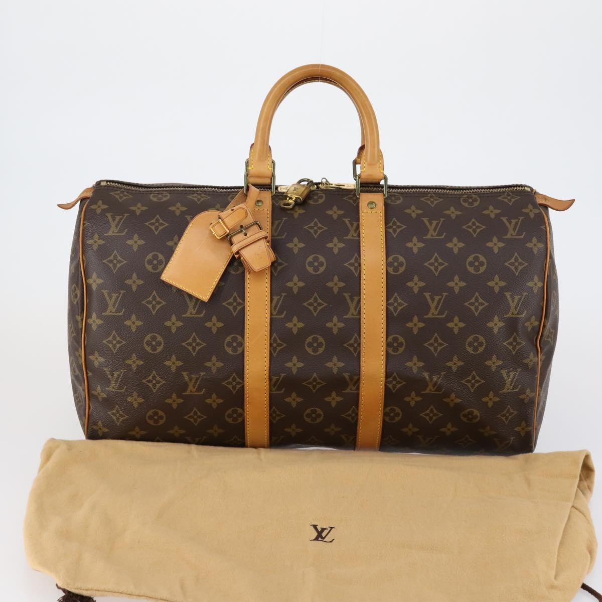 LOUIS VUITTON Monogram Keepall 45 Boston Bag M41428 LV Auth 155458V