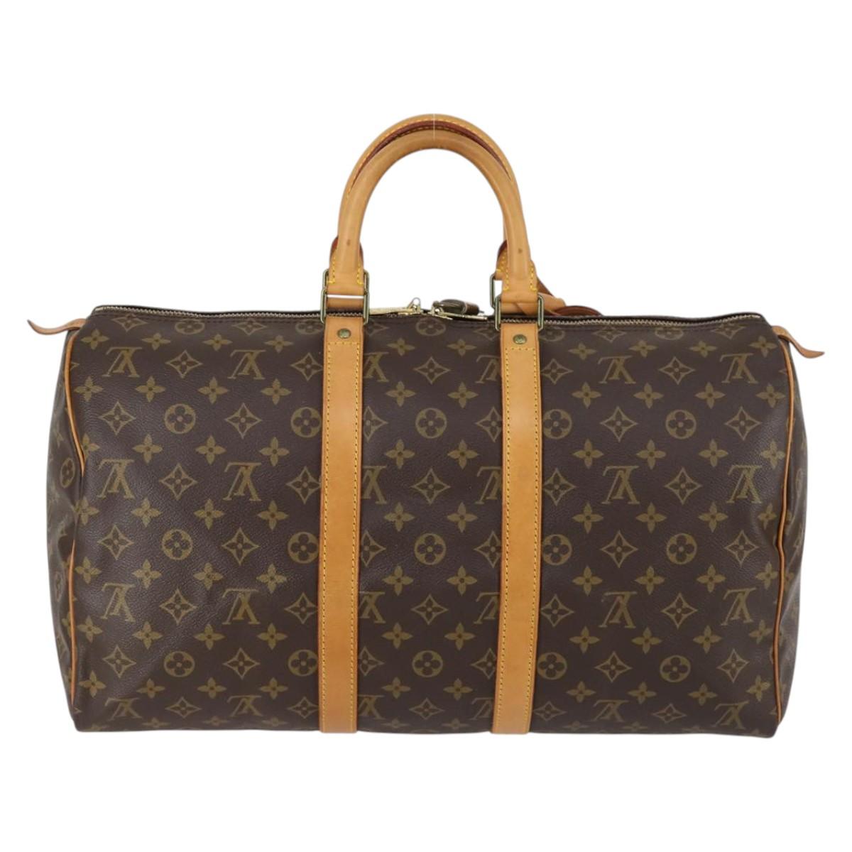 LOUIS VUITTON Monogram Keepall 45 Boston Bag M41428 LV Auth 155458V