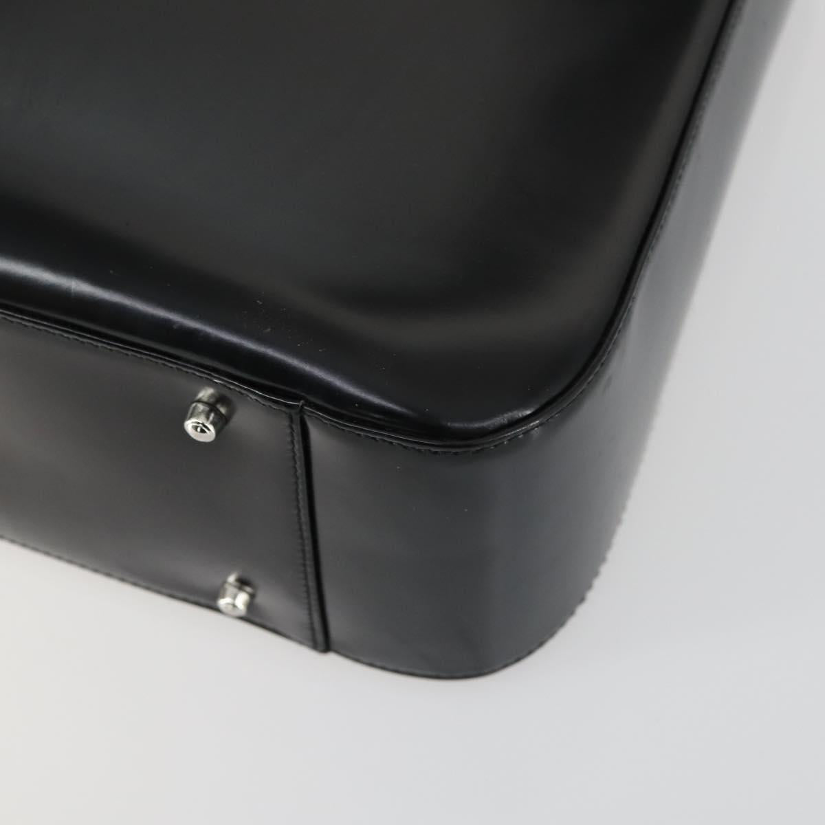 GUCCI Hand Bag Patent leather 2way Black Silver 000 2058 0504 5 Auth 155470