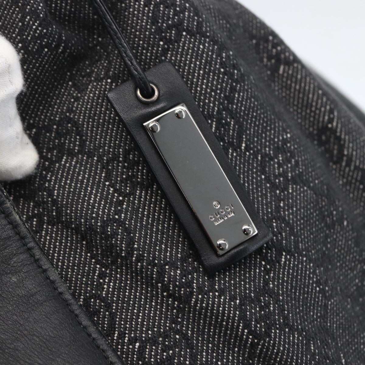 GUCCI GG Canvas Hand Bag Black 76554 Auth 155472