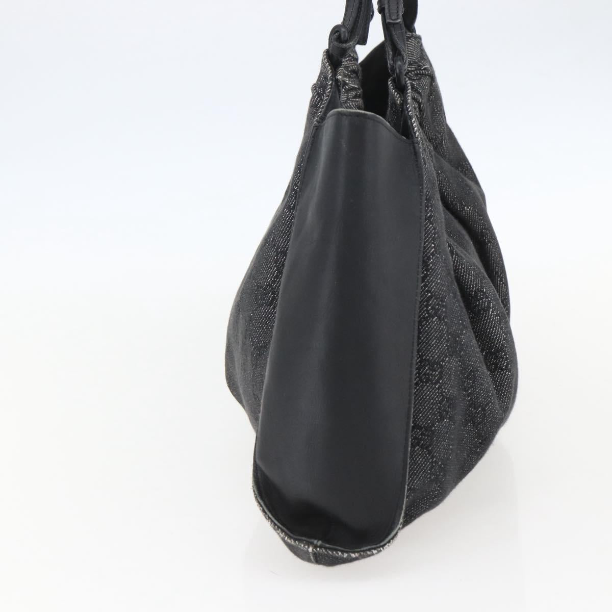 GUCCI GG Canvas Hand Bag Black 76554 Auth 155472