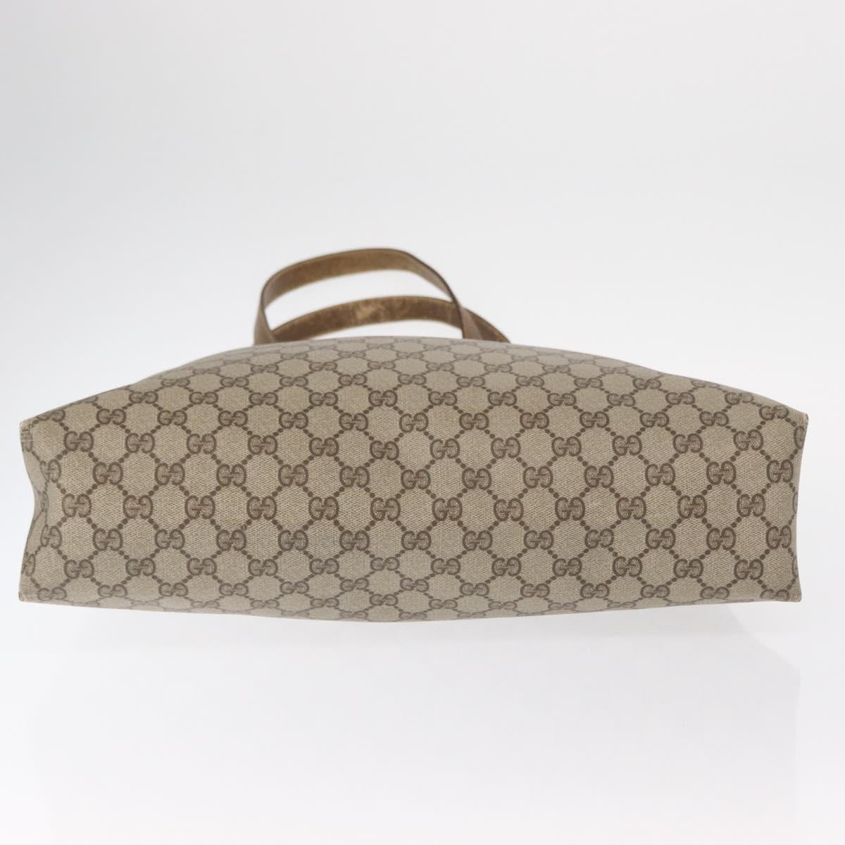 GUCCI GG Supreme Tote Bag PVC Beige Gold 39 02 061 Auth 155474