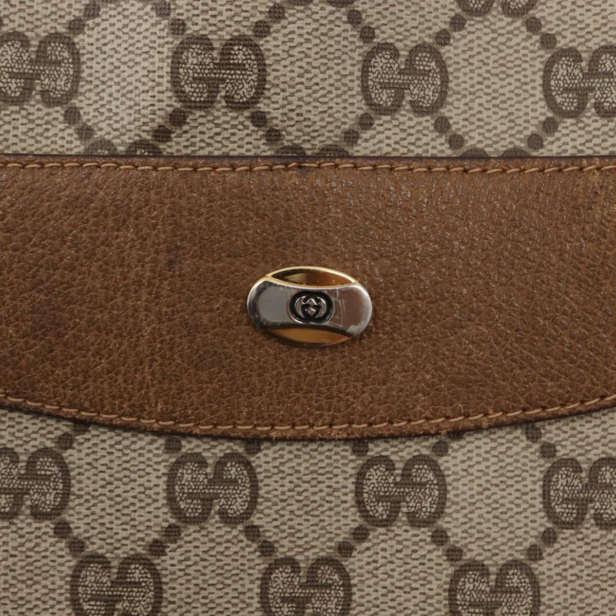 GUCCI GG Supreme Tote Bag PVC Beige Gold 39 02 061 Auth 155474