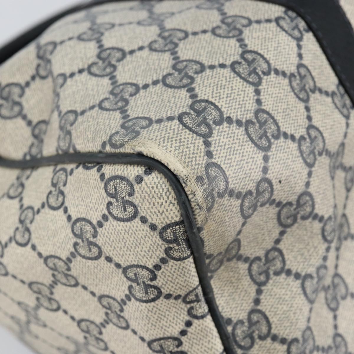 GUCCI GG Supreme Sherry Line Hand Bag PVC Navy Gold 20 001 302 Auth 155476