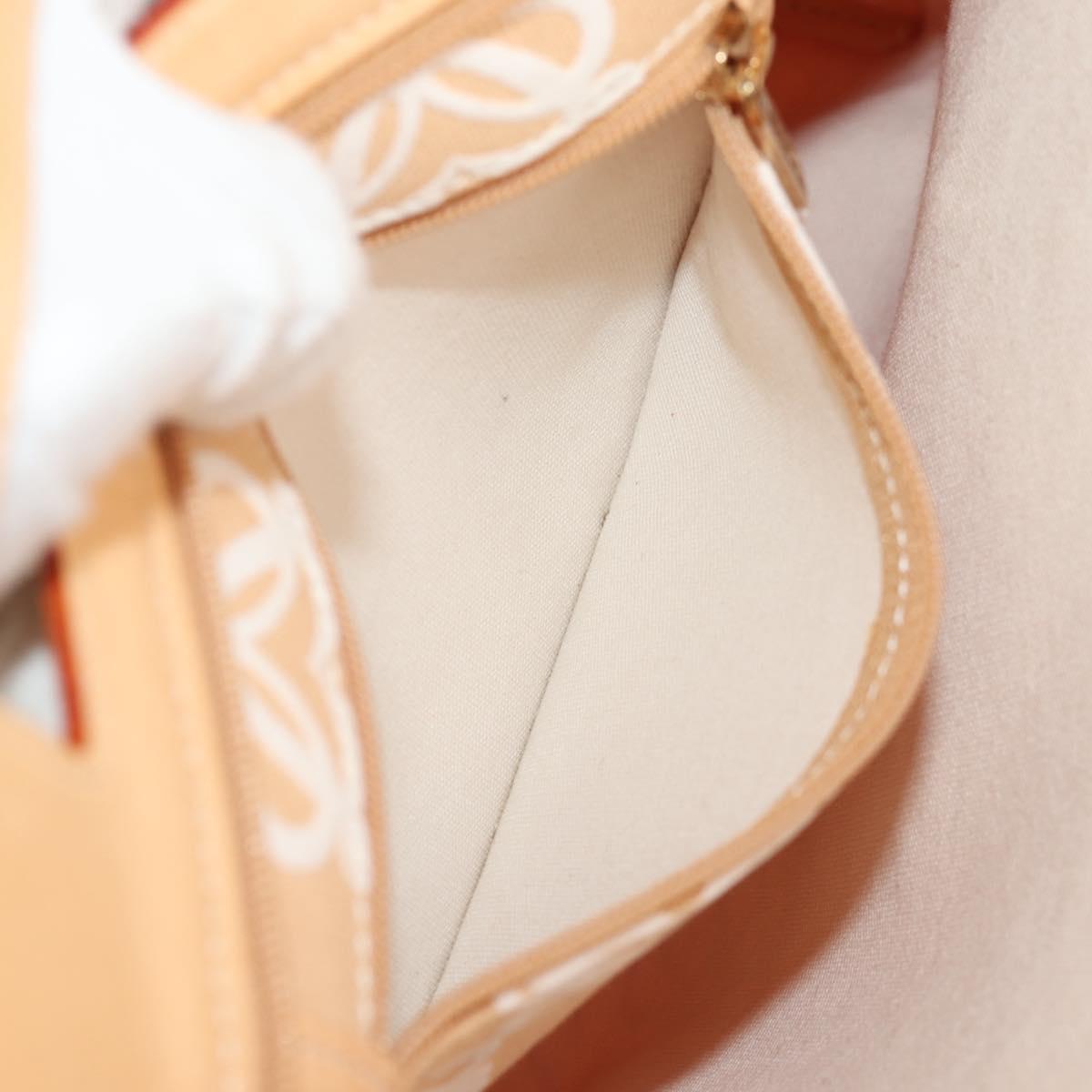 LOEWE Anagram Hand Bag Canvas Beige Gold Auth 155478V