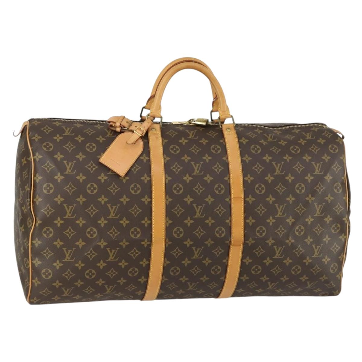 LOUIS VUITTON Monogram Keepall 60 Boston Bag M41422 LV Auth 155480V