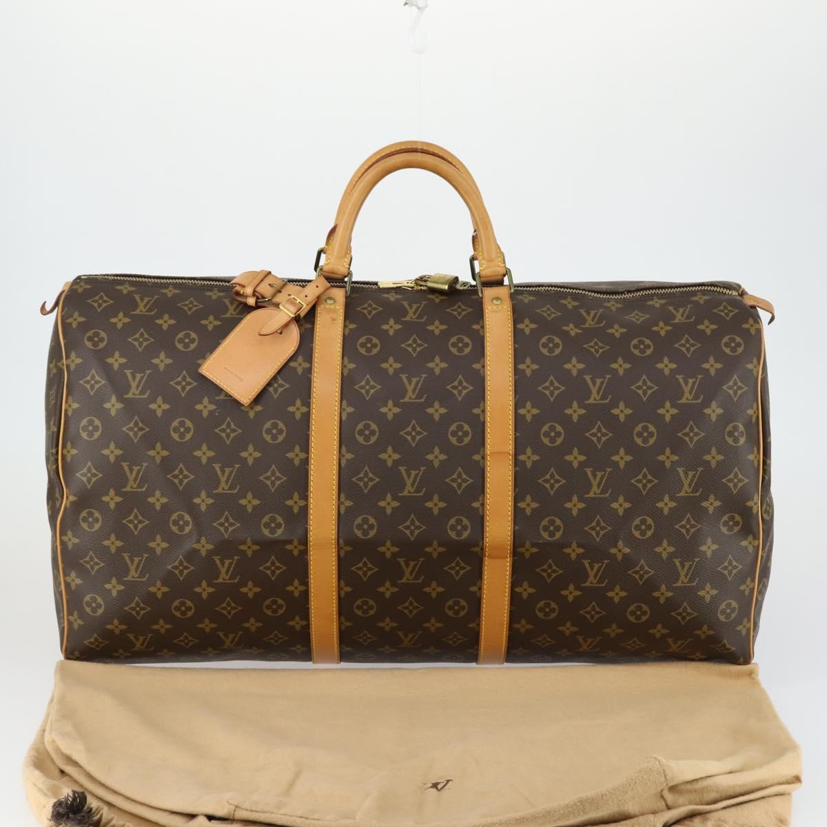 LOUIS VUITTON Monogram Keepall 60 Boston Bag M41422 LV Auth 155480V
