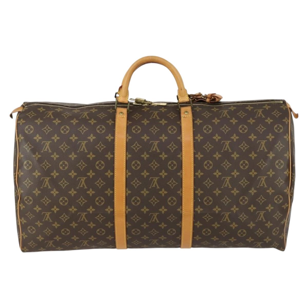 LOUIS VUITTON Monogram Keepall 60 Boston Bag M41422 LV Auth 155480V