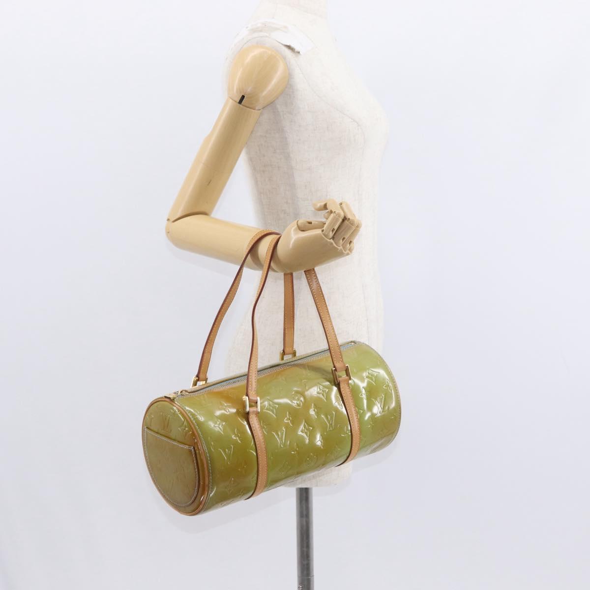 LOUIS VUITTON Monogram Vernis Bedford Hand Bag Baby Blue M91007 LV Auth 155493