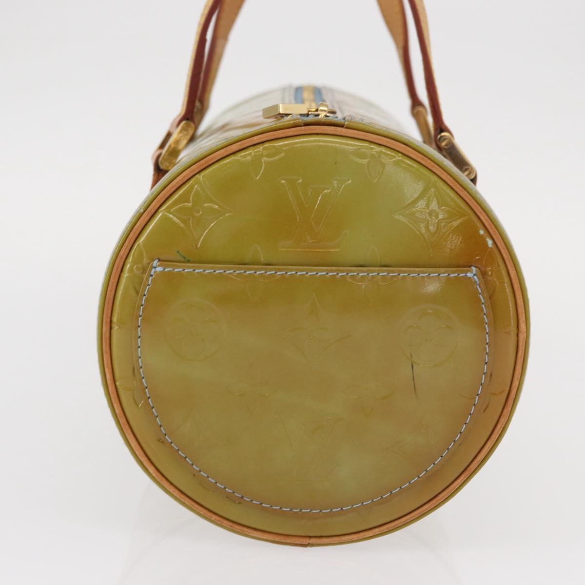 LOUIS VUITTON Monogram Vernis Bedford Hand Bag Baby Blue M91007 LV Auth 155493