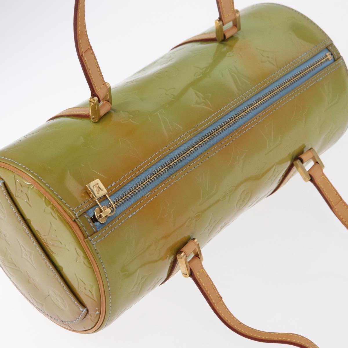 LOUIS VUITTON Monogram Vernis Bedford Hand Bag Baby Blue M91007 LV Auth 155493