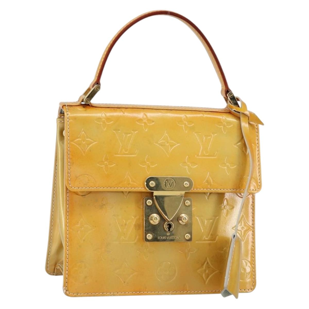 LOUIS VUITTON Monogram Vernis Spring street Hand Bag Gris M91029 LV Auth 155494