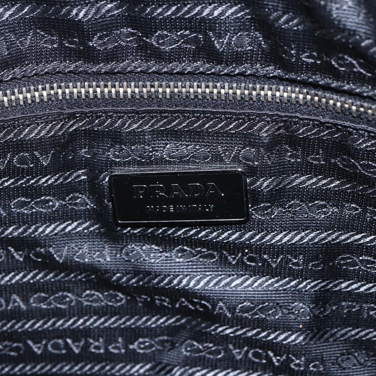 PRADA Tote Bag Nylon Green Silver Auth 155497