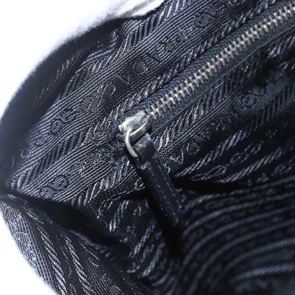 PRADA Tote Bag Nylon Green Silver Auth 155497