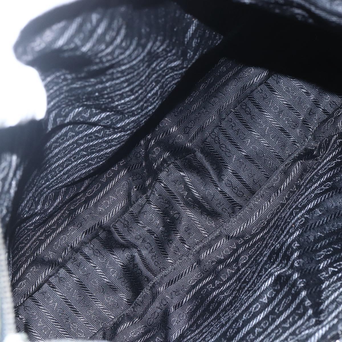 PRADA Tote Bag Nylon Green Silver Auth 155497