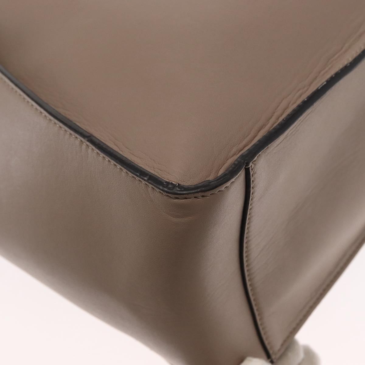 Stella MacCartney Hand Bag Leather 2way Beige Gold 513860 Auth 155498