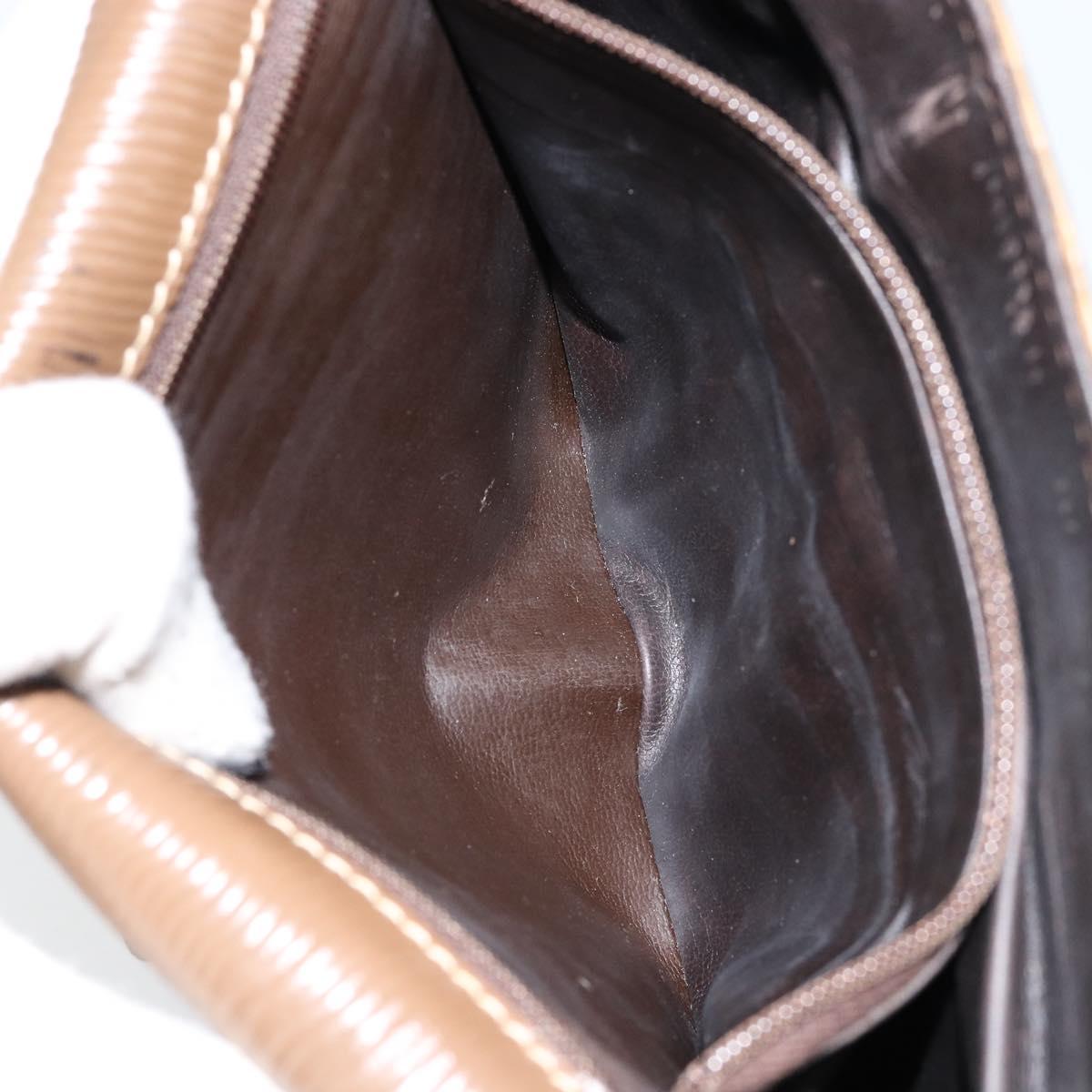 FENDI Zucchino Canvas Shoulder Bag Coated Canvas Beige Auth 155500