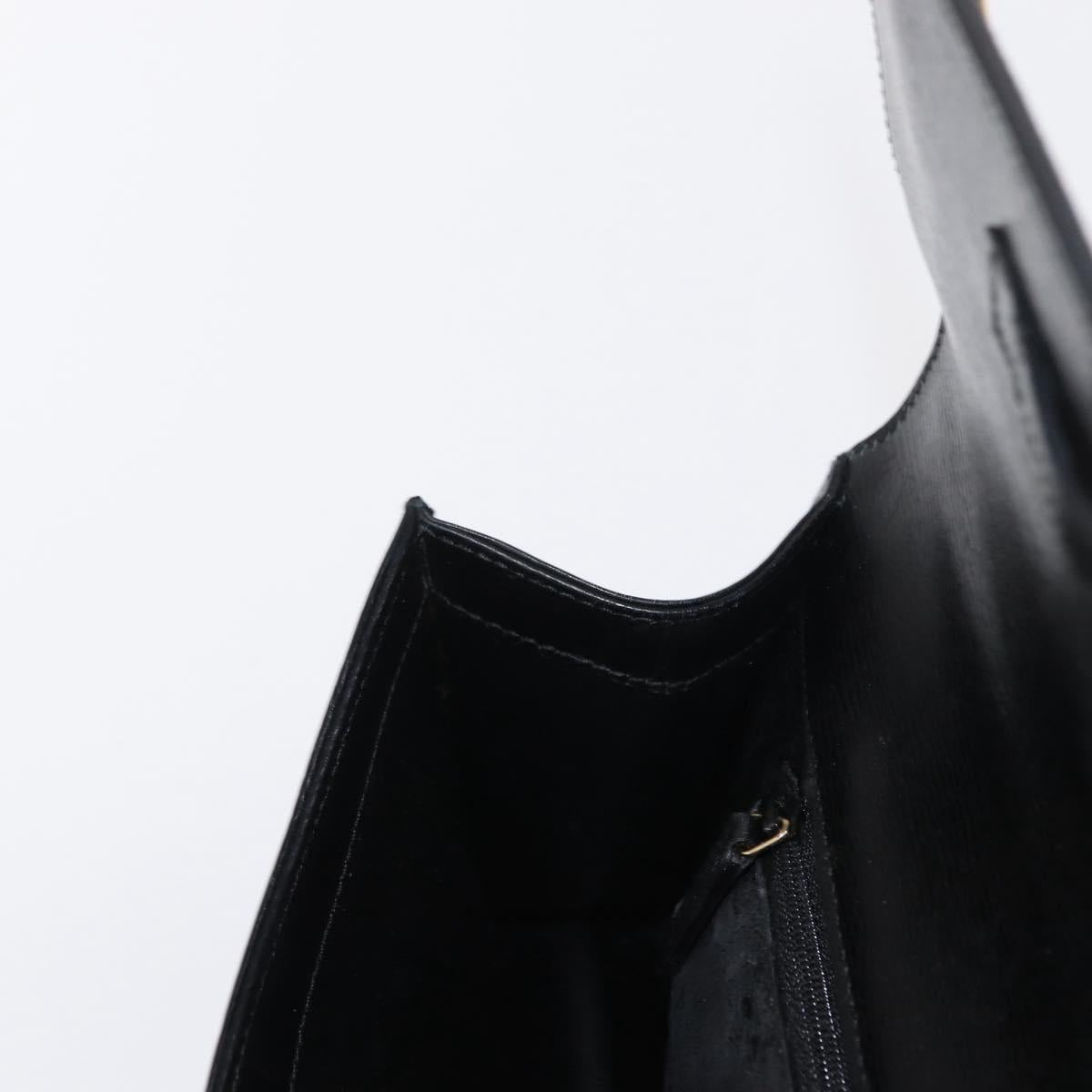 GUCCI Shoulder Bag Leather Black Gold 001 4045 Auth 155502