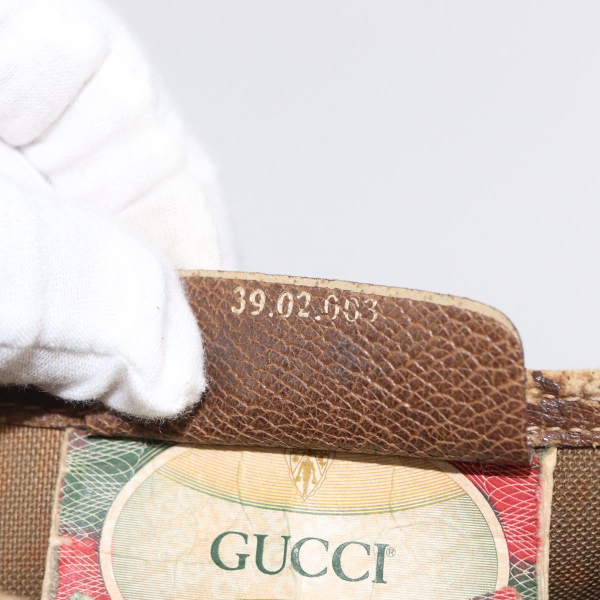 GUCCI GG Supreme Web Sherry Line Tote Bag PVC Beige Gold 39 02 003 Auth 155545