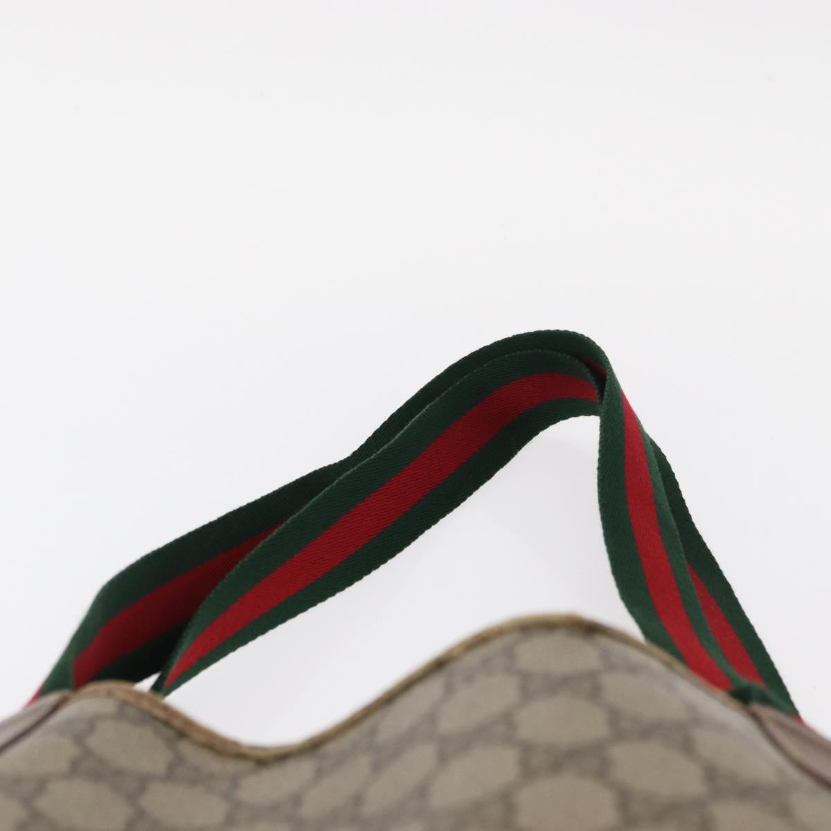 GUCCI GG Supreme Web Sherry Line Tote Bag PVC Beige Gold 39 02 003 Auth 155545