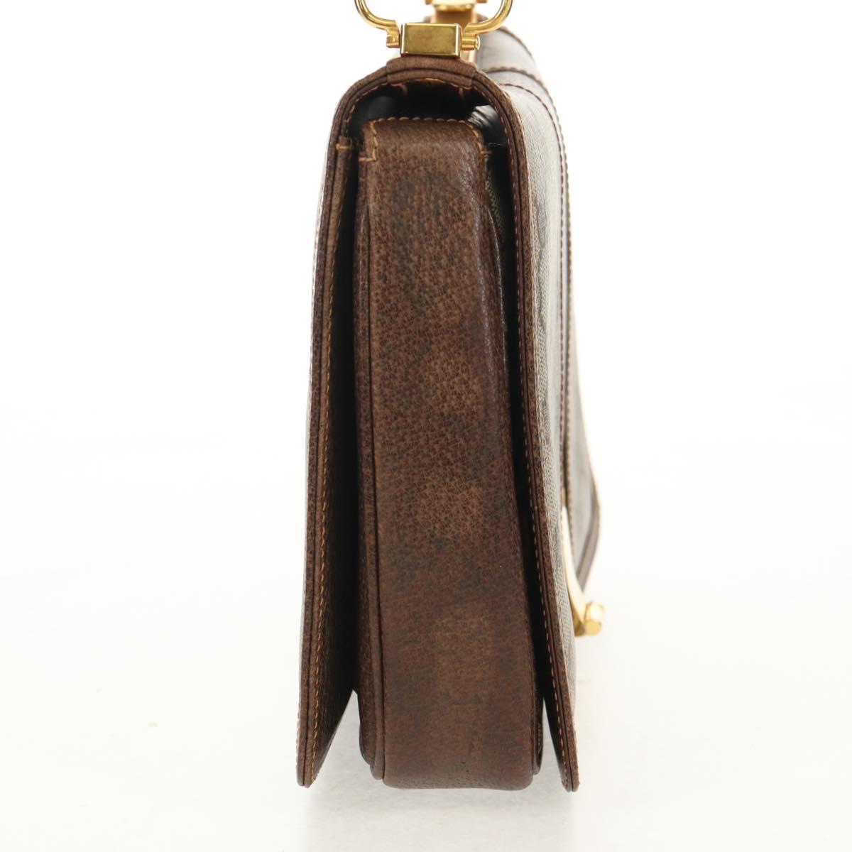 GUCCI GG Supreme Web Sherry Line Shoulder Bag PVC Beige Gold Auth 155549V