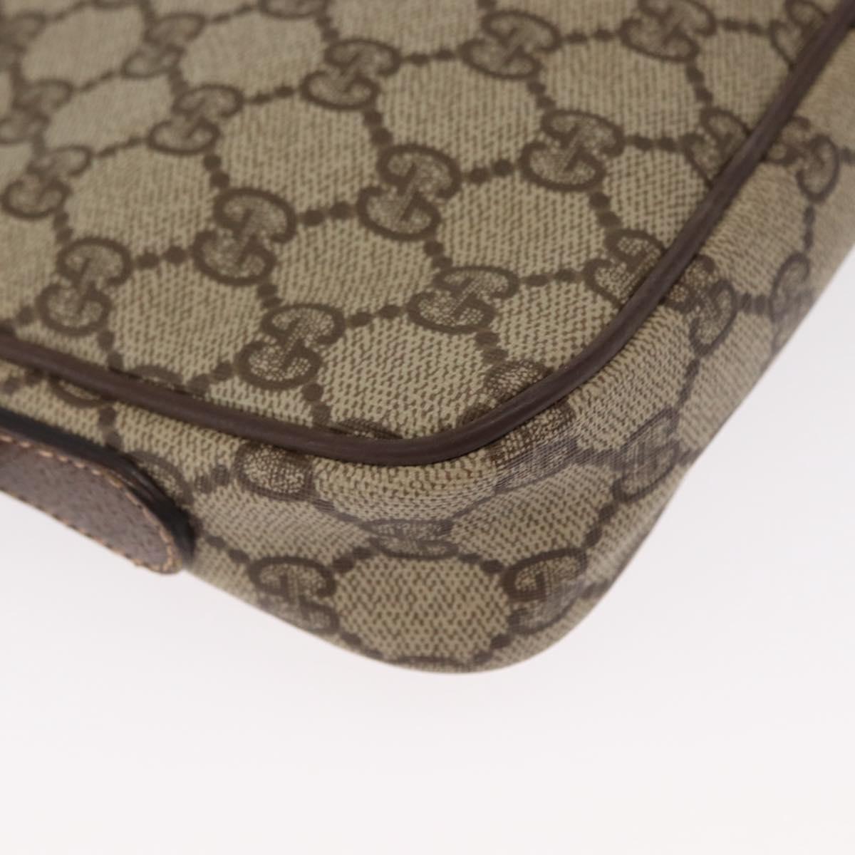 GUCCI GG Supreme Shoulder Bag PVC Beige Gold 007 115 6423 Auth 155550