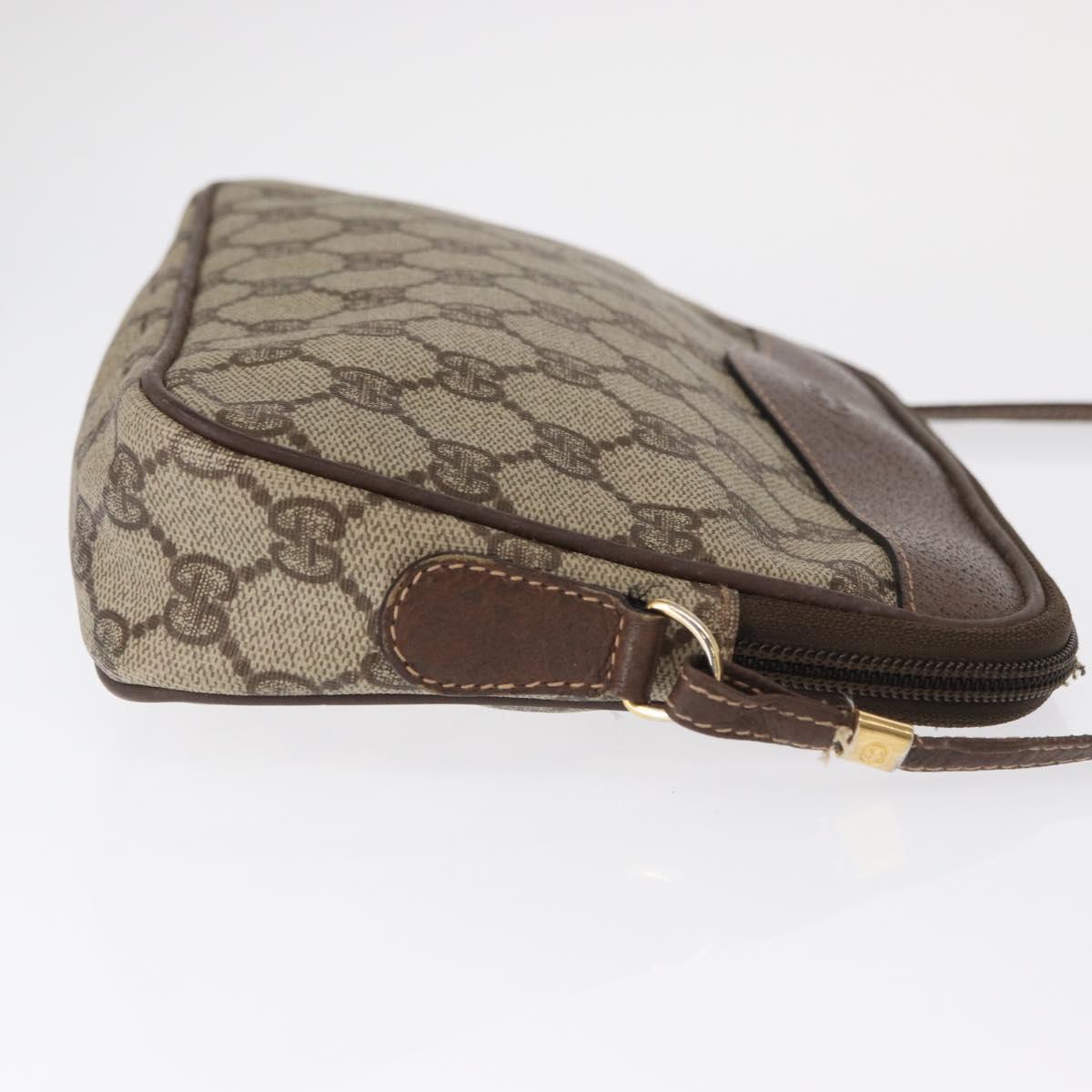 GUCCI GG Supreme Shoulder Bag PVC Beige Gold 007 115 6423 Auth 155550