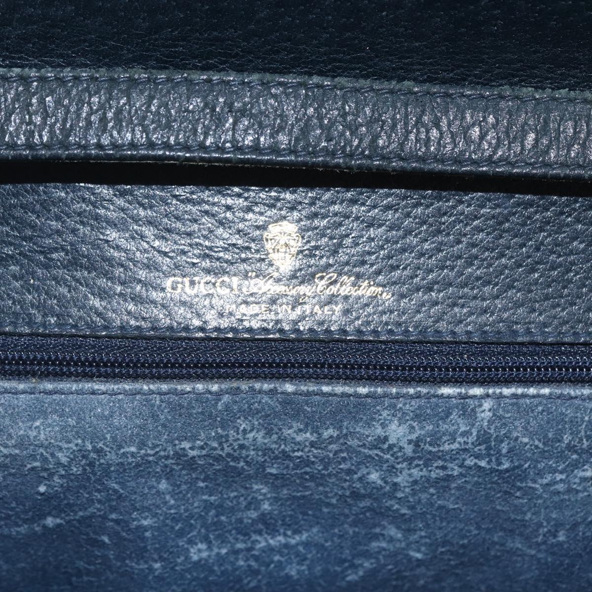 GUCCI GG Supreme Sherry Line Shoulder Bag PVC Red Navy Auth 155552