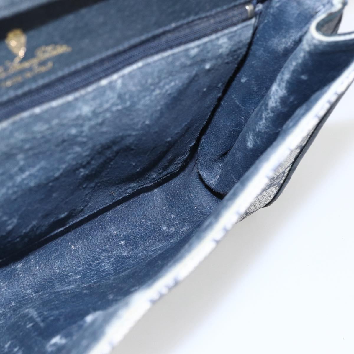 GUCCI GG Supreme Sherry Line Shoulder Bag PVC Red Navy Auth 155552