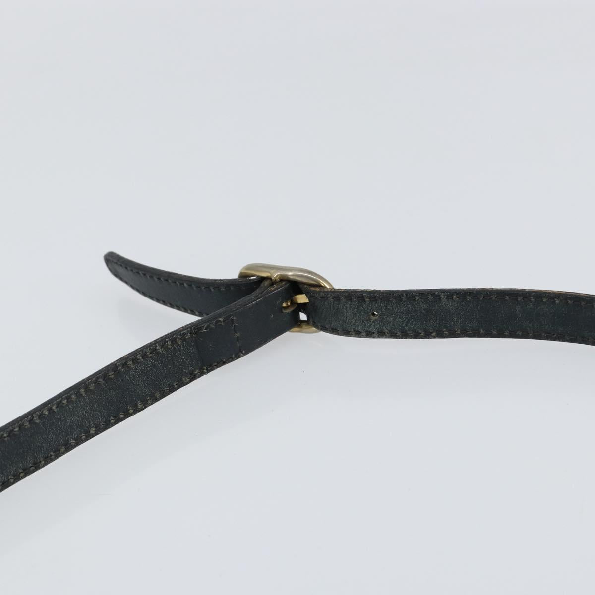 GUCCI GG Supreme Sherry Line Shoulder Bag PVC Navy Gold 010 378 Auth 155553