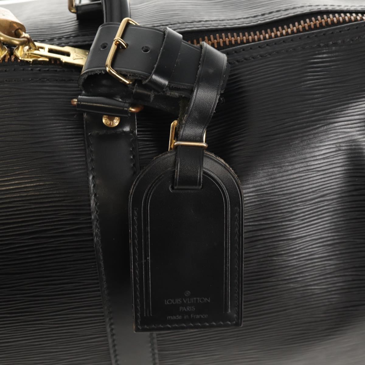 LOUIS VUITTON Epi Keepall 45 Boston Bag Black M42972 LV Auth 155560V
