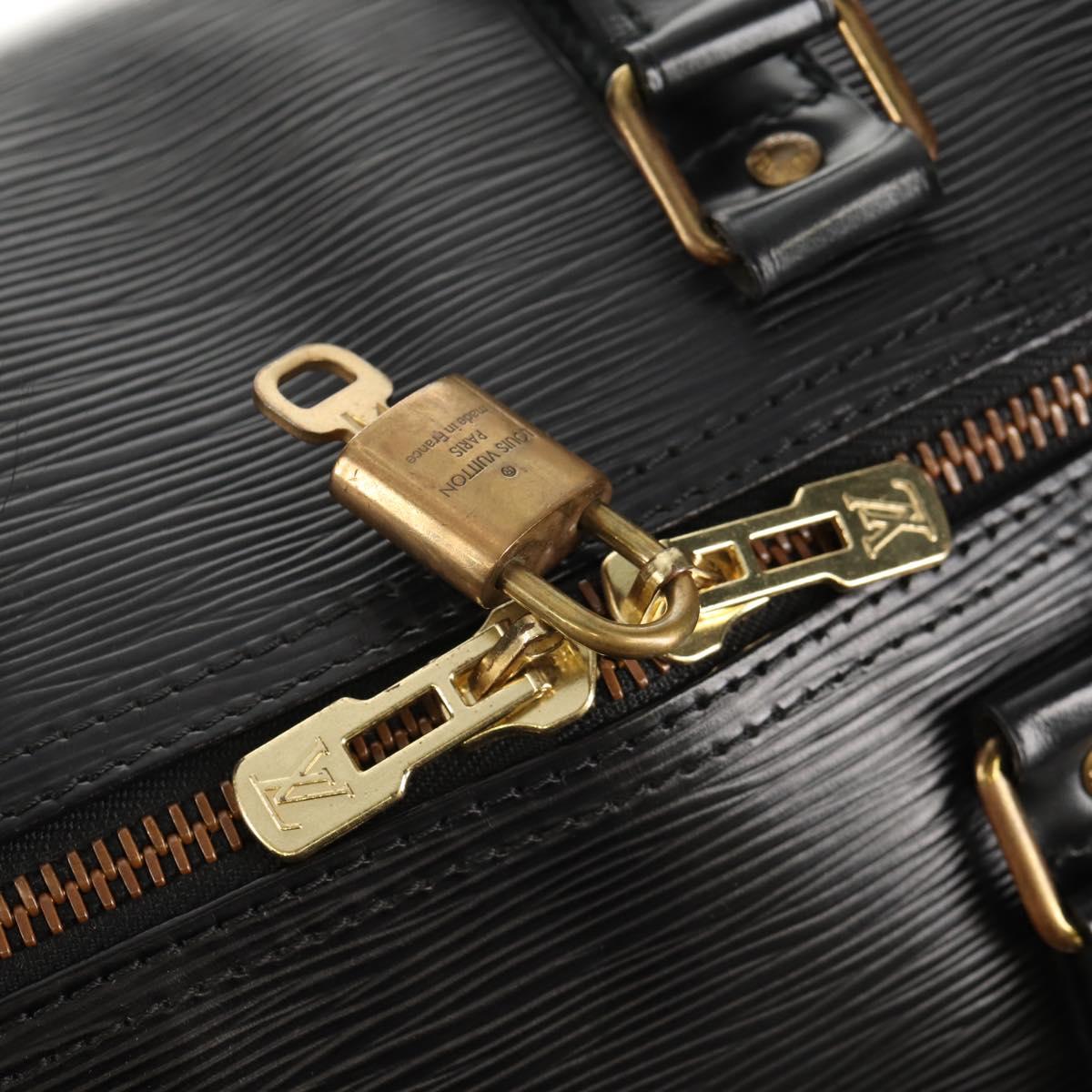 LOUIS VUITTON Epi Keepall 45 Boston Bag Black M42972 LV Auth 155560V