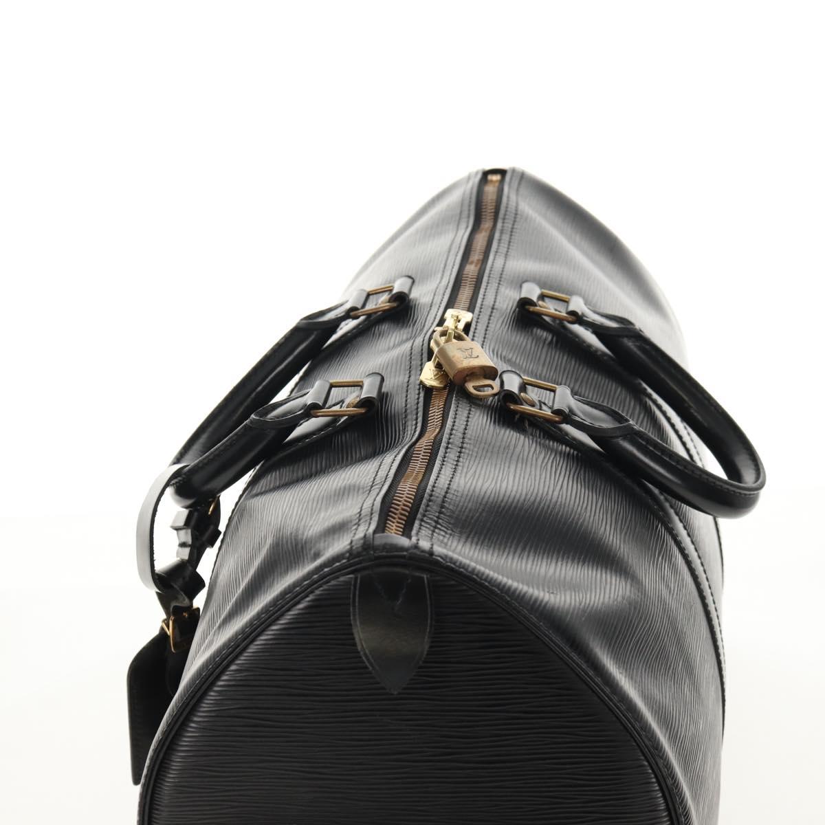 LOUIS VUITTON Epi Keepall 45 Boston Bag Black M42972 LV Auth 155560V
