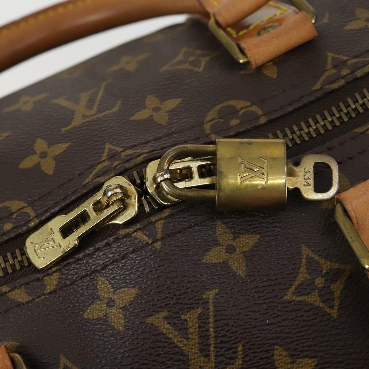 LOUIS VUITTON Monogram Keepall 55 Boston Bag M41424 LV Auth 155566V