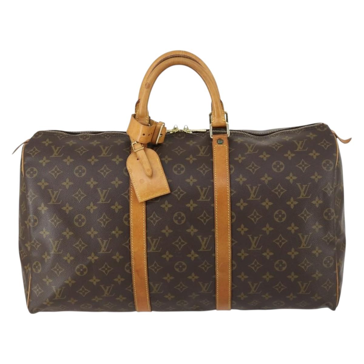 LOUIS VUITTON Monogram Keepall 50 Boston Bag M41426 LV Auth 155568