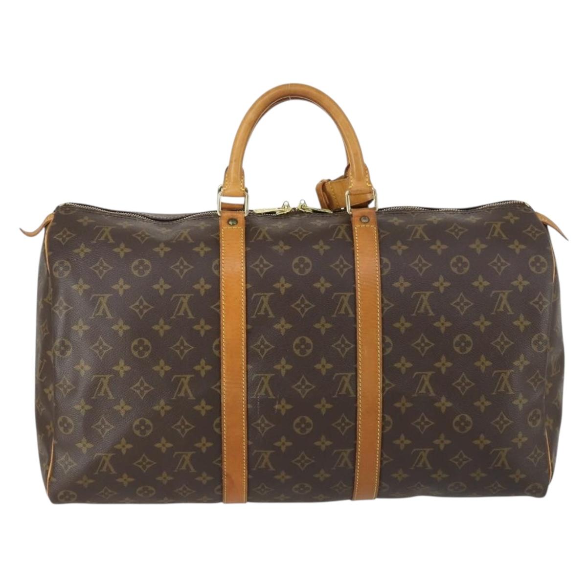 LOUIS VUITTON Monogram Keepall 50 Boston Bag M41426 LV Auth 155568