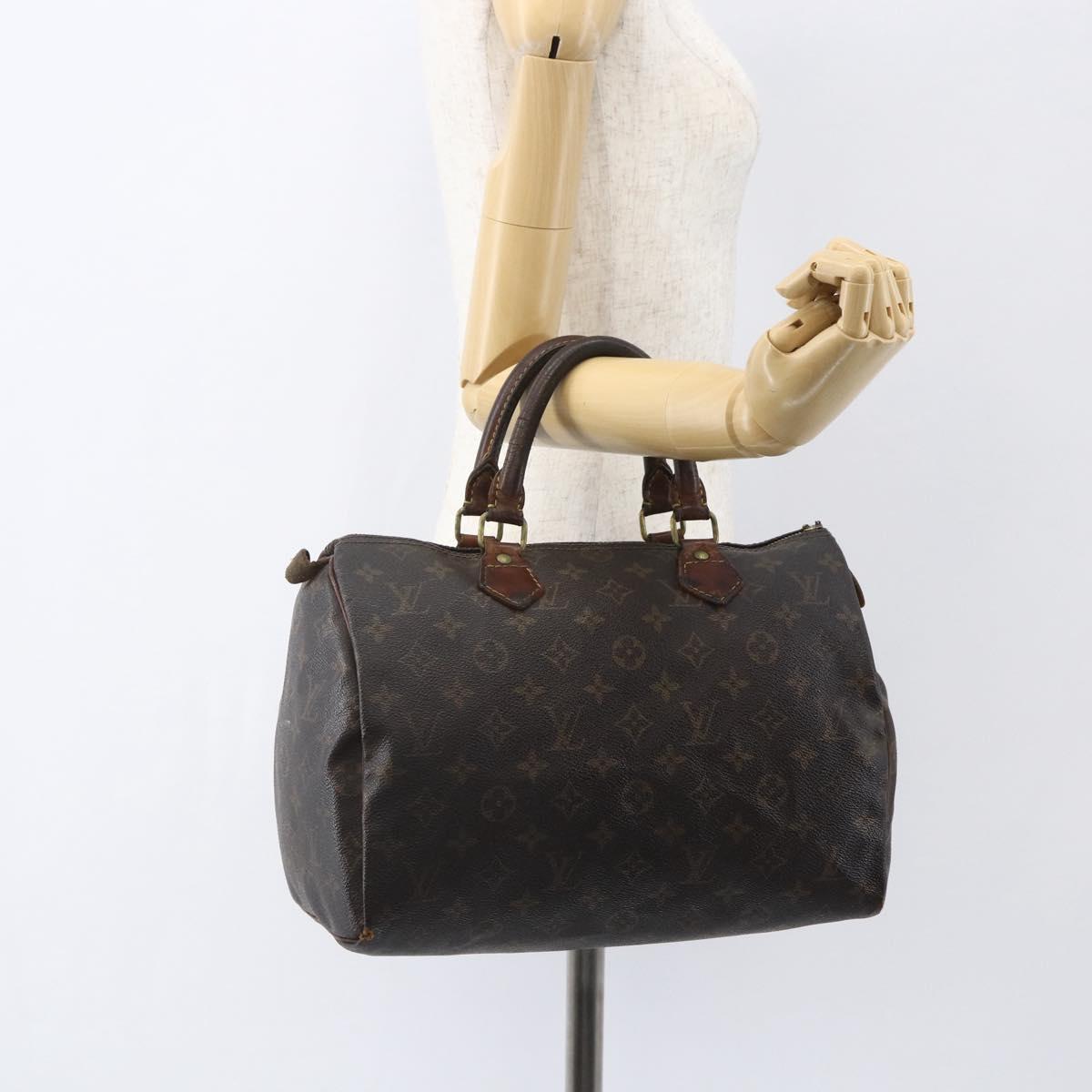 LOUIS VUITTON Monogram Speedy 30 Hand Bag M41526 LV Auth 155573