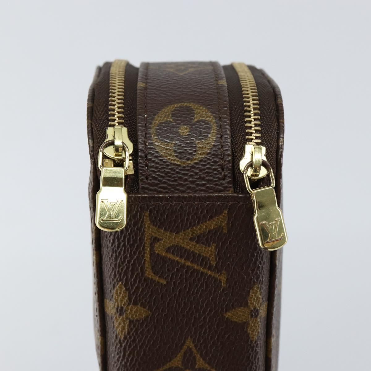 LOUIS VUITTON Monogram Trousse Brush PM Cosmetic Pouch M47510 LV Auth 155580