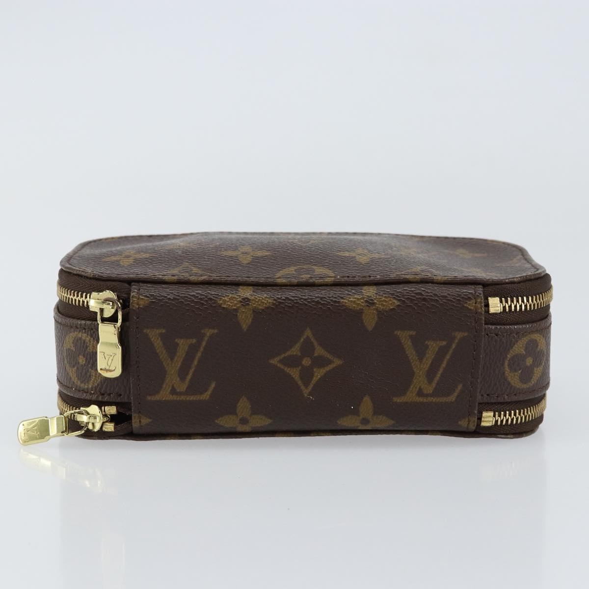 LOUIS VUITTON Monogram Trousse Brush PM Cosmetic Pouch M47510 LV Auth 155580